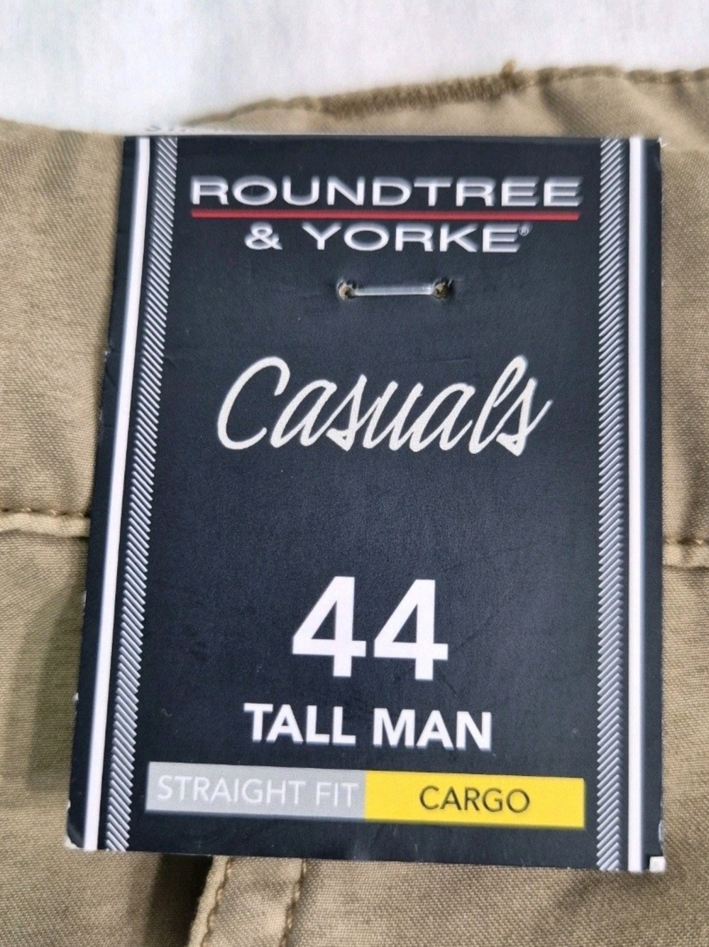 Roundtree & Yorke Men's Shorts Size 44 Tall Man Straight Fit Cargo Khaki 69 - Picture 12 of 13